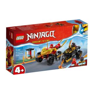 LEGO® NINJAGO - Kai és Ras autós és motoros csatája (71789)