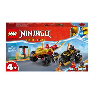 LEGO® NINJAGO - Kai és Ras autós és motoros csatája (71789)