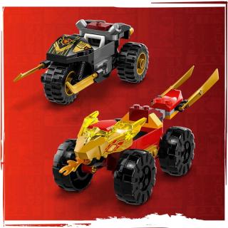 LEGO® NINJAGO - Kai és Ras autós és motoros csatája (71789)