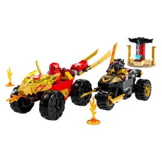 LEGO® NINJAGO - Kai és Ras autós és motoros csatája (71789)