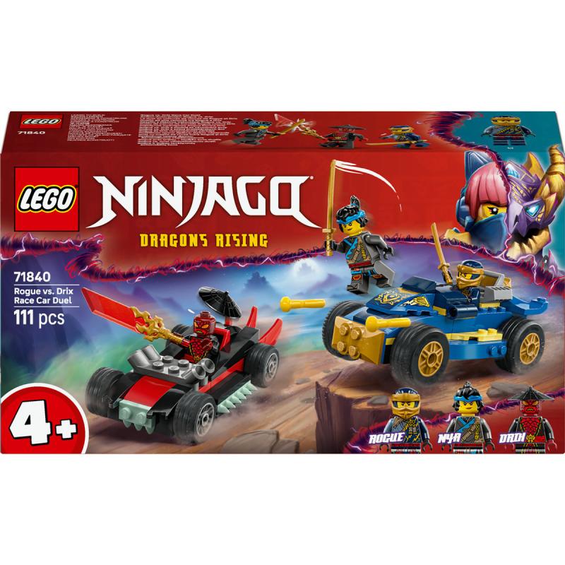 LEGO® NINJAGO - Rogue és Drix versenyautós párbaja (71840)