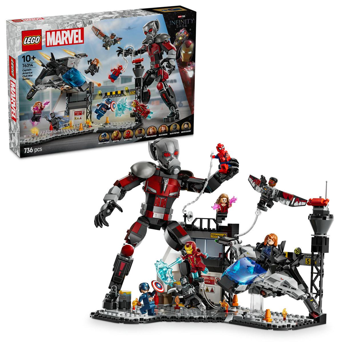 LEGO® Marvel - Amerika Kapitány: Polgárháború csatajelenet (76314)