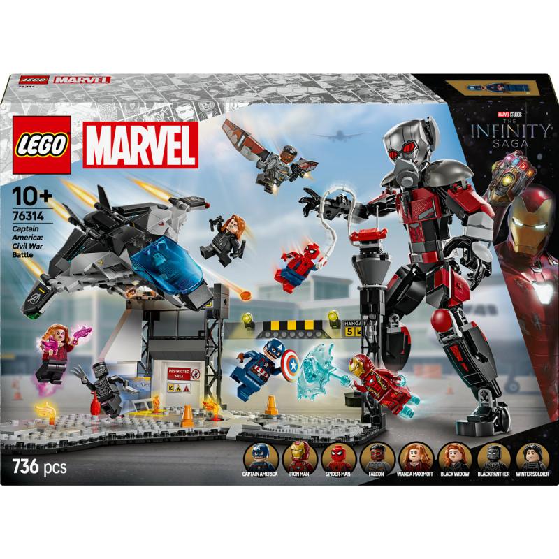 LEGO® Marvel - Amerika Kapitány: Polgárháború csatajelenet (76314)