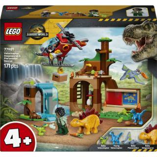 LEGO® Jurassic World - Velociraptor, stegosaurus és pteranodon mentőakció (77981)