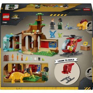 LEGO® Jurassic World - Velociraptor, stegosaurus és pteranodon mentőakció (77981)