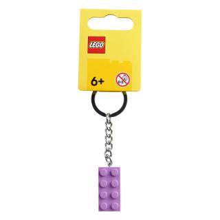 LEGO® kulcstartó - 2x4-es középlevendula kocka (854304)