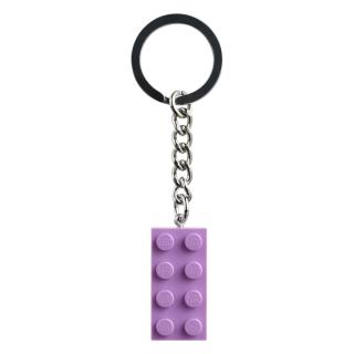 LEGO® kulcstartó - 2x4-es középlevendula kocka (854304)