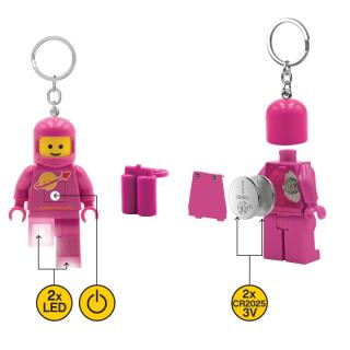 LEGO® EUROMIC - Űrhajós világítós kulcstartó - rózsaszín (LGL-KE10HP)