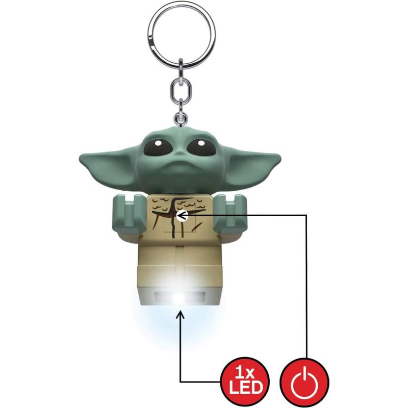 LEGO® EUROMIC -Star Wars világítós kulcstartó-Mandalorian:A gyermek (LGL-KE179AH)