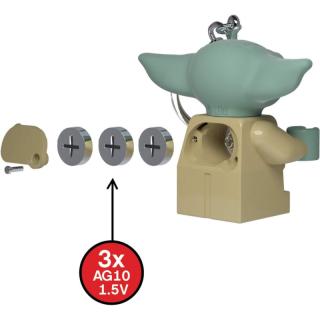 LEGO® EUROMIC -Star Wars világítós kulcstartó-Mandalorian:A gyermek (LGL-KE179AH)