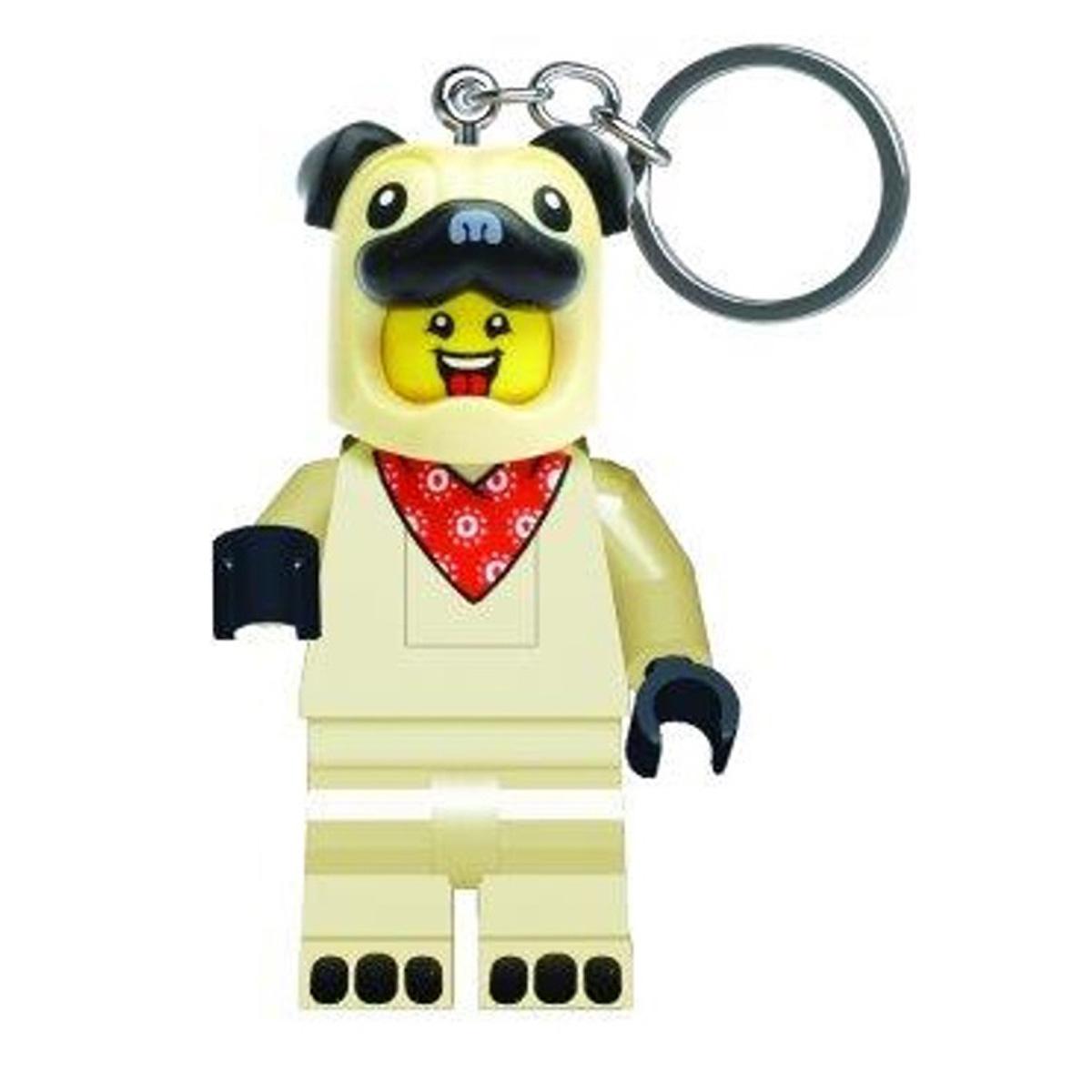 LEGO® EUROMIC - Mopsz jelmezes fiú világítós kulcstartó (LGL-KE213H)