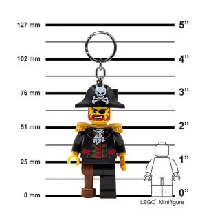 LEGO® EUROMIC - Pirates világítós kulcstartó - Kalóz kaptiány (LGL-KE23H)