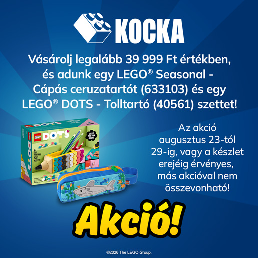 Ajándék 2 db LEGO tolltartó akció!