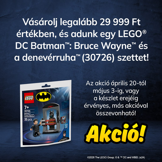 LEGO® DC Batman - Batman™: Bruce Wayne™ és a denevérruha™ (30726) akció!
