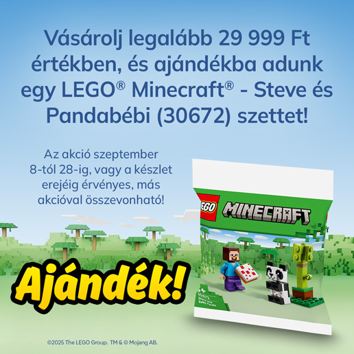 LEGO Minecraft - Steve és Pandabébi (30672) akció!